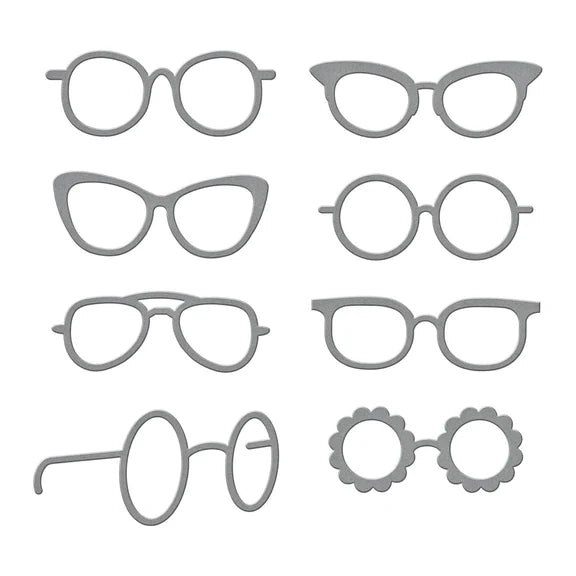 Smart Glasses Etched Dies from the Monster Birthday Collection
