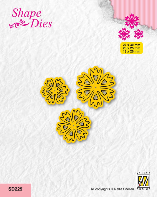 Nellie's Choice Shape Die - Set Of 3 Flowers-8