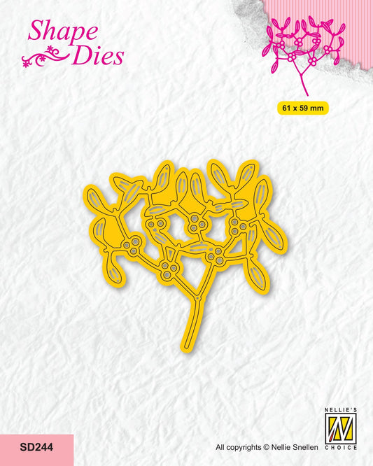 Nellie's Choice Shape Die - Christmas - Mistletoe