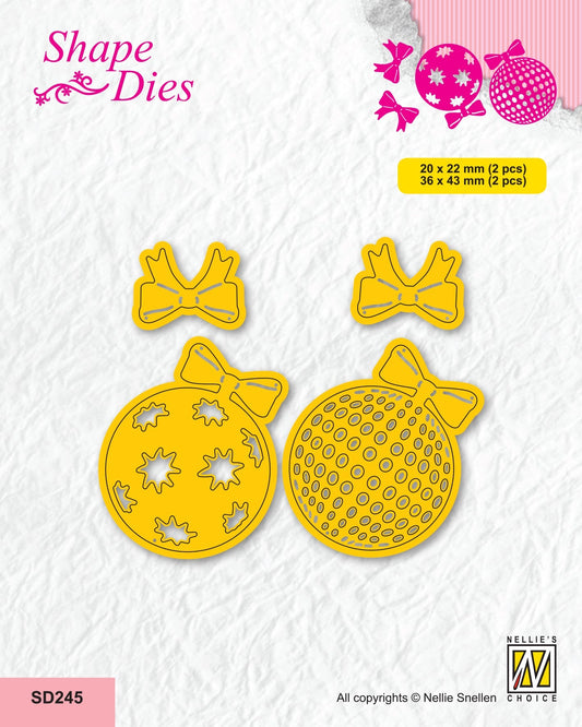 Nellie's Choice Shape Die - Christmas - Christmas Balls