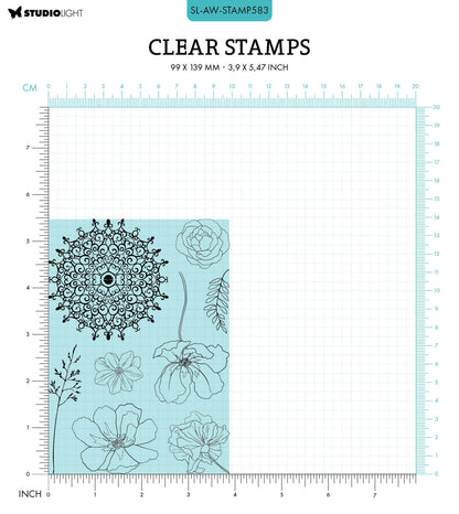 SL Clear Stamp Icy Florals Artic Winter 99x139x3mm 8 PC nr.583
