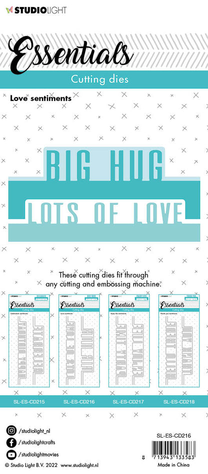 SL Cutting Die Love Sentiments Essentials 62x152x1mm 4 PC nr.216