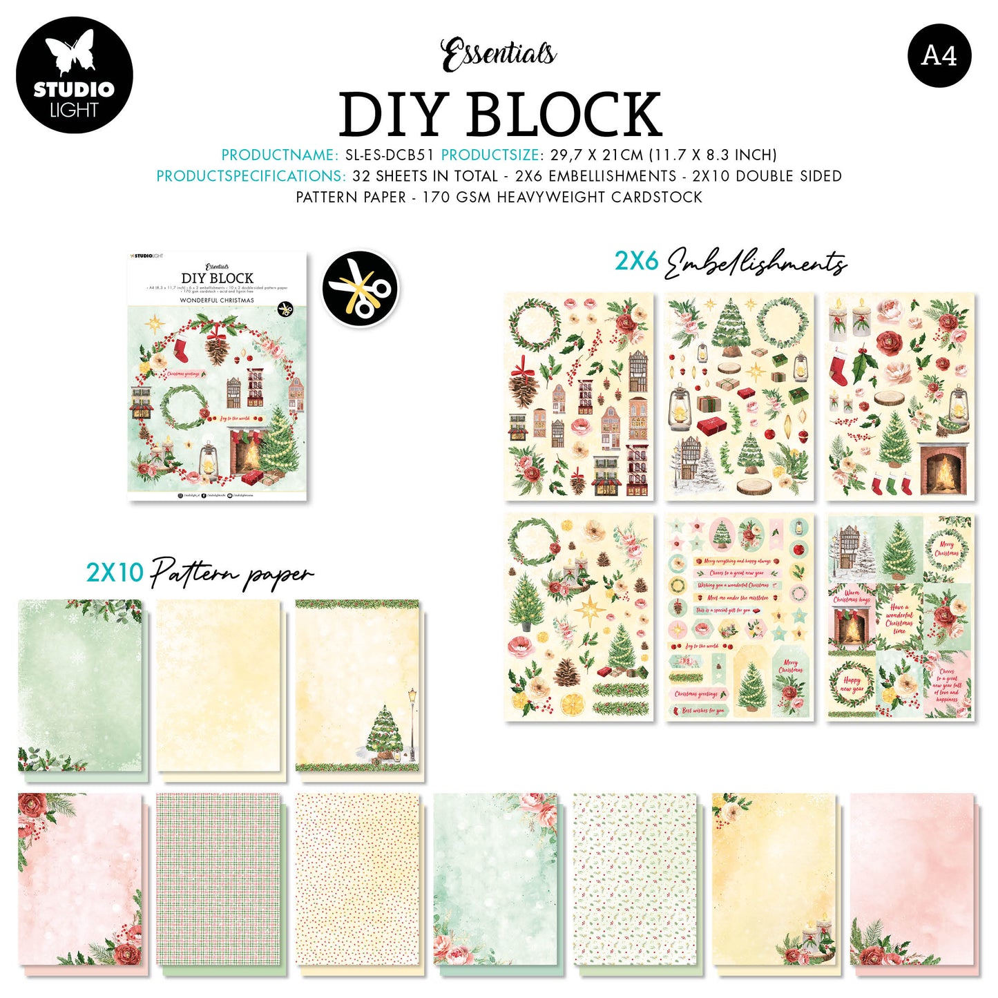 SL DIY Block Christmas Essentials 294x210x9mm 32 SH nr.51