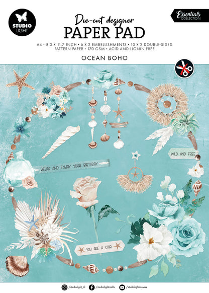 SL Die-Cut Paper Pad Ocean Boho Essentials 32 SH