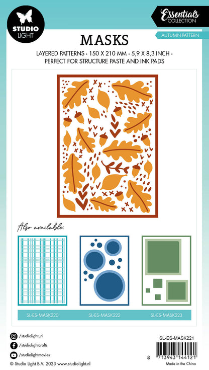 SL Mask Autumn Pattern Essentials 150x210x1mm 1 PC nr.221