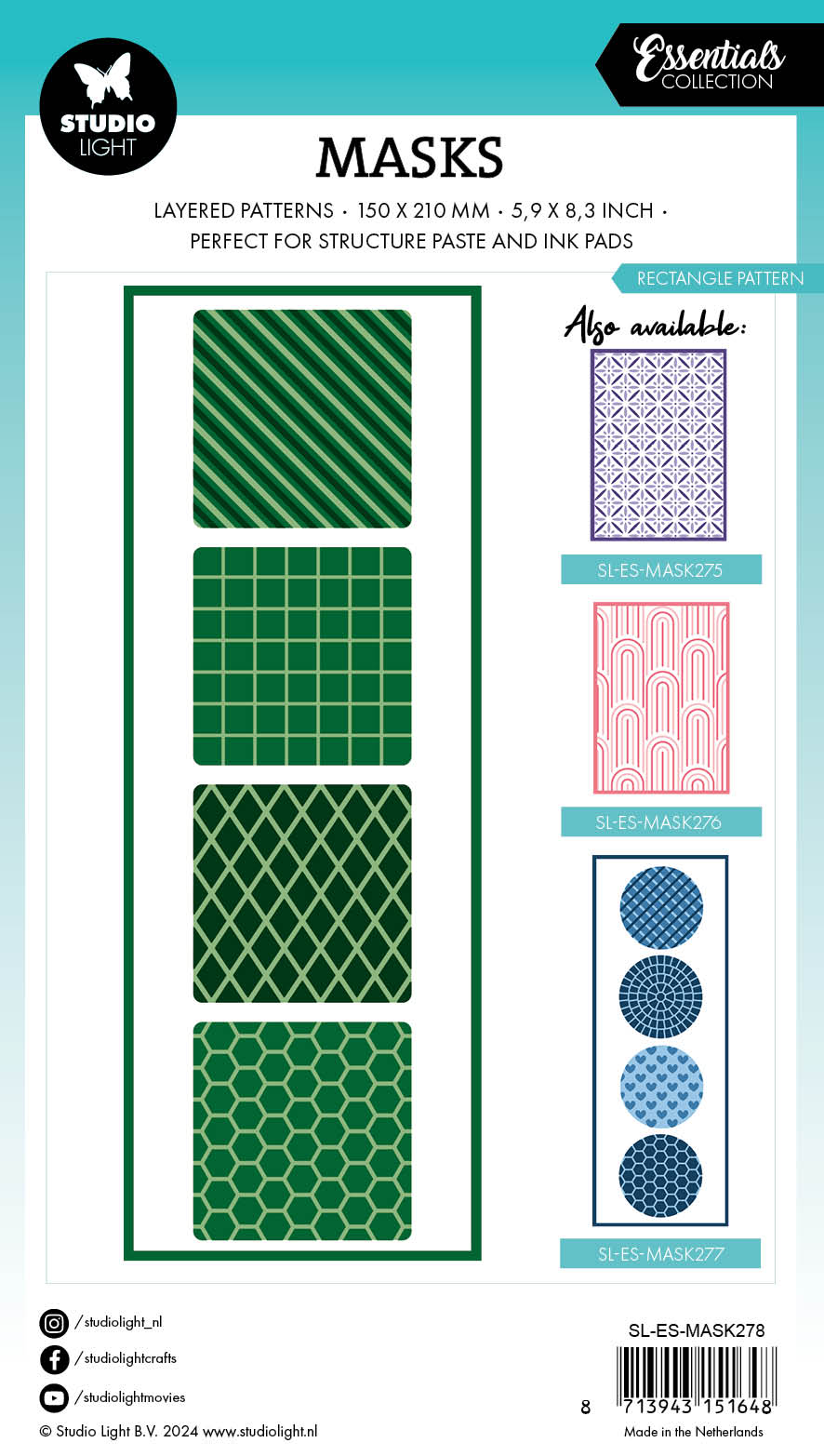 SL Mask Rectangle Pattern Essentials 1 PC
