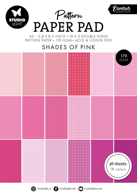 SL Pattern Paper Pad Shades Of Pink Essentials 36 SH