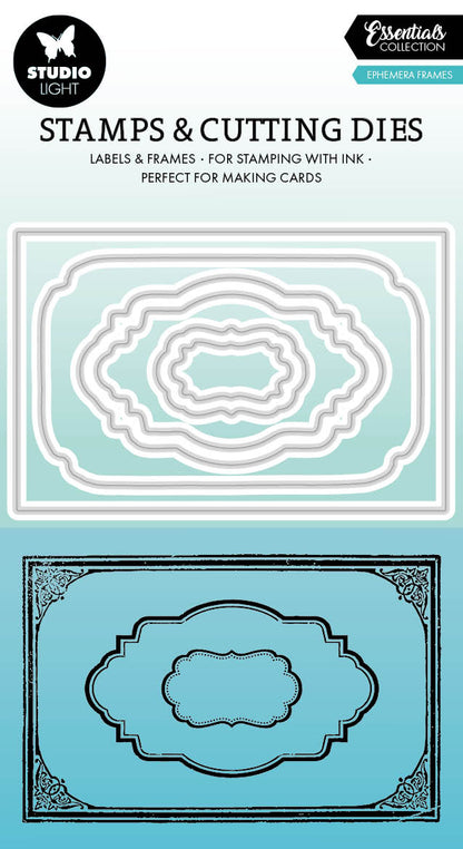 SL Stamp & Cutting Dies Ephemera Frames Essentials 100x138x3mm 9 PC nr.69