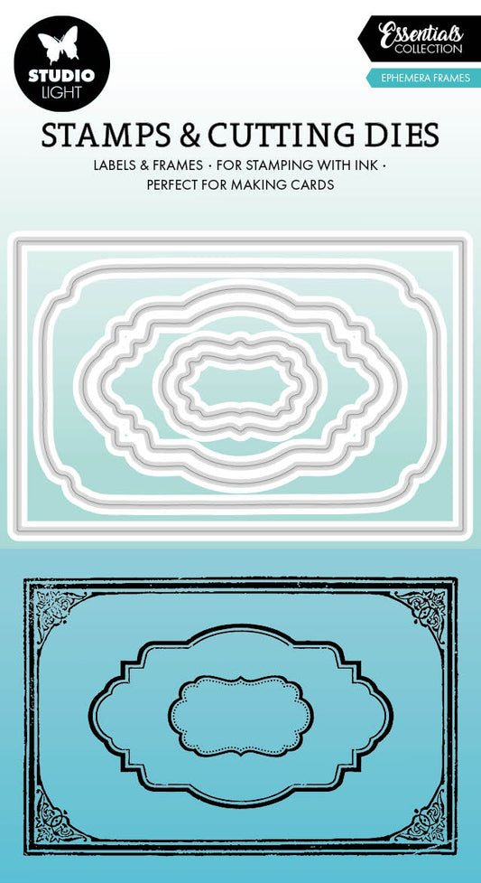 SL Stamp & Cutting Dies Ephemera Frames Essentials 100x138x3mm 9 PC nr.69