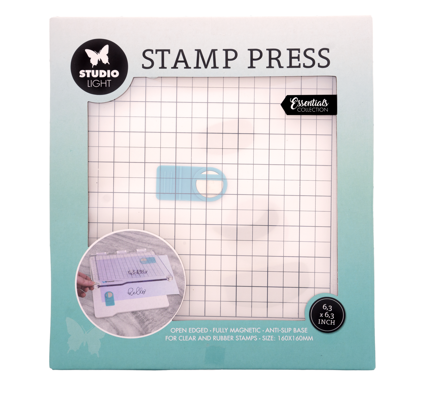 SL Stamp Press Incl. 2 Magnets Essential Tools 160x160x20mm 3 PCS nr.01