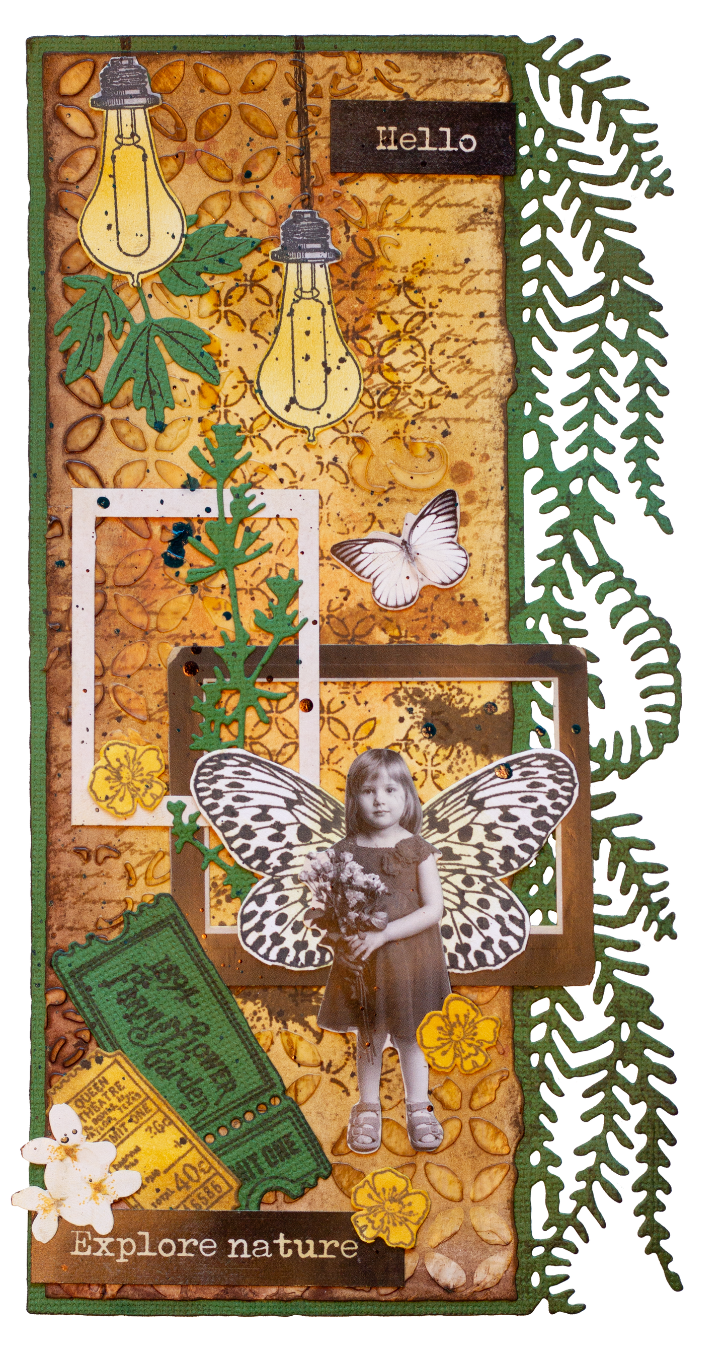 SL Clear Stamp Botanical Elements Grunge Collection 8 PC