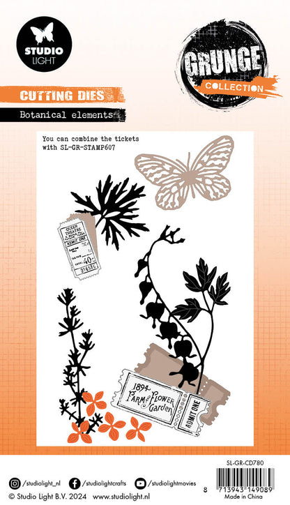 SL Cutting Die Botanical Elements Grunge Collection 13 PC