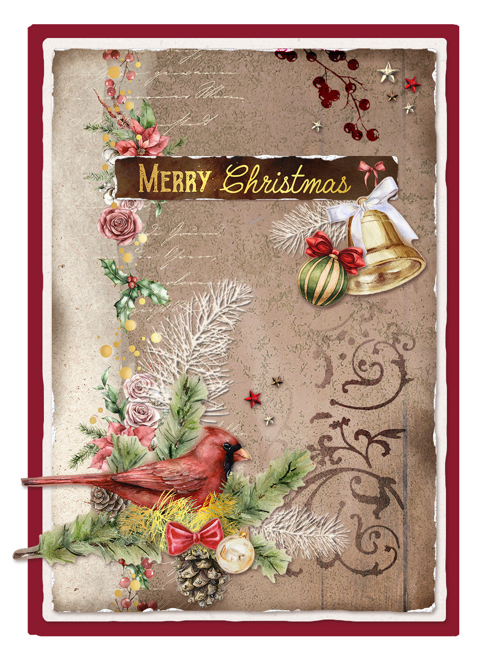 SL Clear Stamp Christmas Greenery Magical Christmas 90x137x3mm 7 PC nr.500