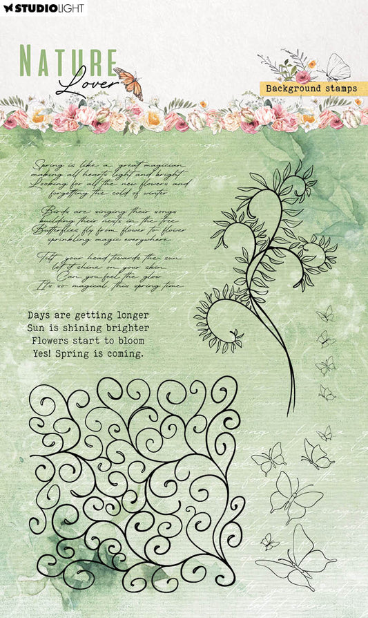 SL Clear Stamps Background Stamps Nature Lover 99x139x3mm 6 PC nr.594