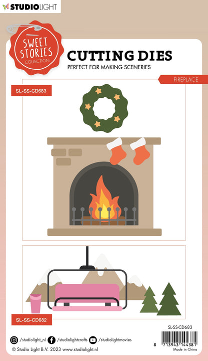 SL Cutting Die Fireplace Sweet Stories 152x98x1mm 15 PC nr.683
