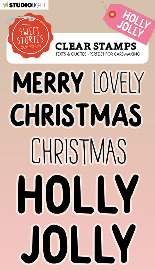 SS Clear Stamp Quotes Large Holly Jolly Sweet Stories 148x105x3mm 6 PC nr.294