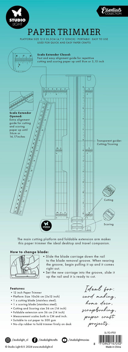 SL Paper Trimmer Essentials Tools 135x378x30mm 1 PC nr.01