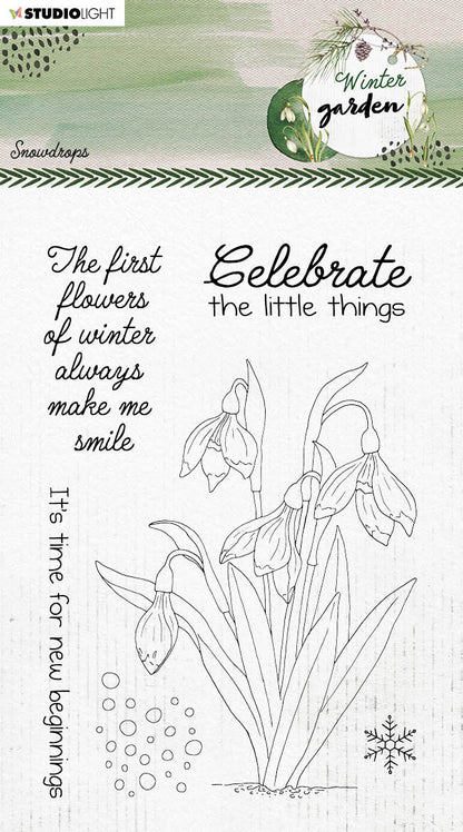 SL Clear Stamp Snowdrops Winter Garden 105x148x3mm 1 PC nr. 158
