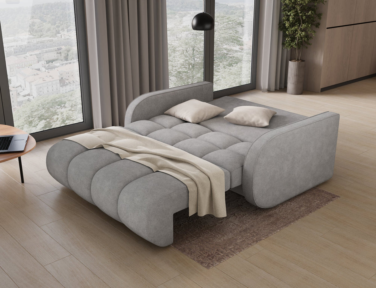 Deverio 3 Seater Condo Size Storage Sleeper Sofa - Light Grey