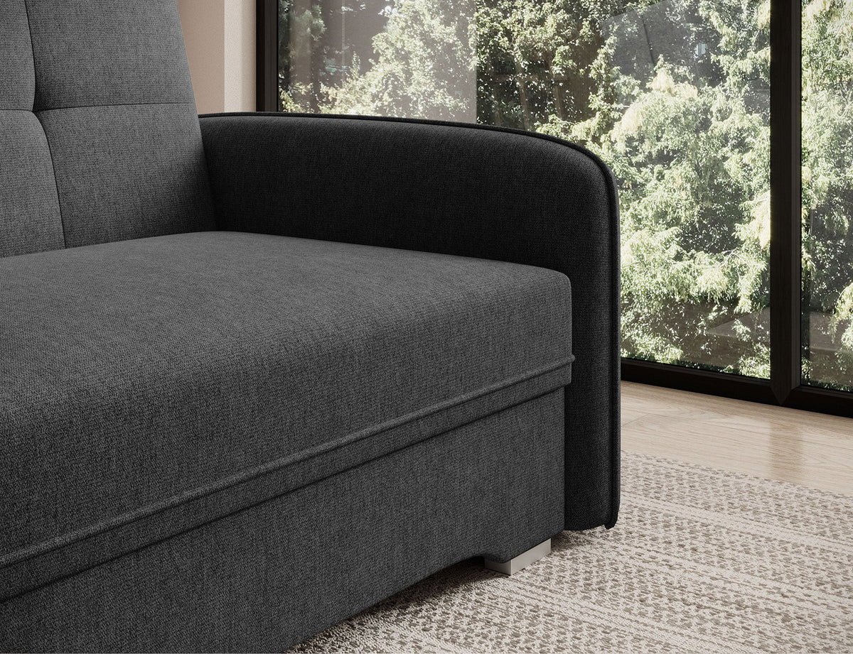 Laine Condo Style 1 Seater Storage Sleeper Sofa - Black
