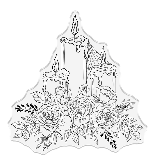 Sara Signature Thorn & Bloom Stamp & Die Set - Rose Candles