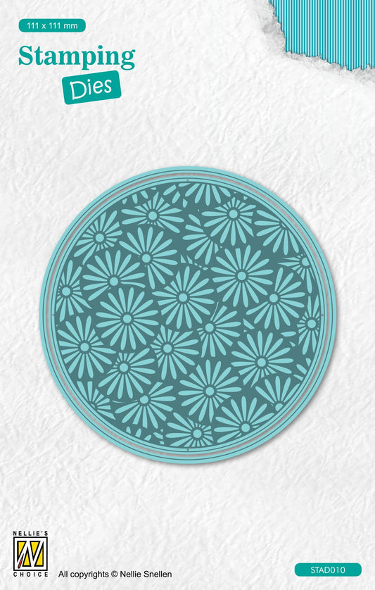 Nellie's Choice Stamping Die Round - Margerites