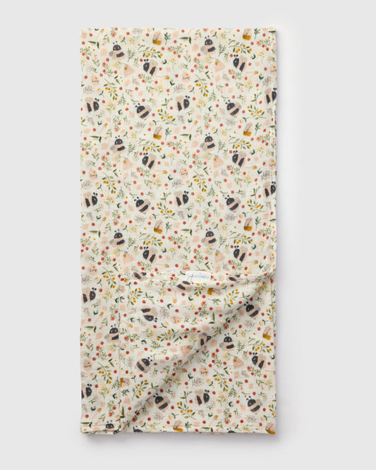 Baby Muslin Swaddle in Tanboocel® Bamboo Viscose - Bumble Bees