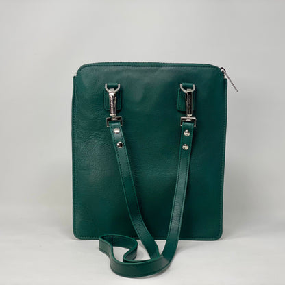Petit Sac bandoulière en Cuir vert foncé - Stella