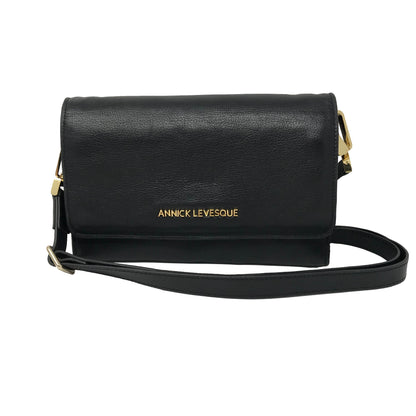 Sac à main en cuir véritable noir avec noeud papillon | Scarlett - PRÉCOMMANDE
