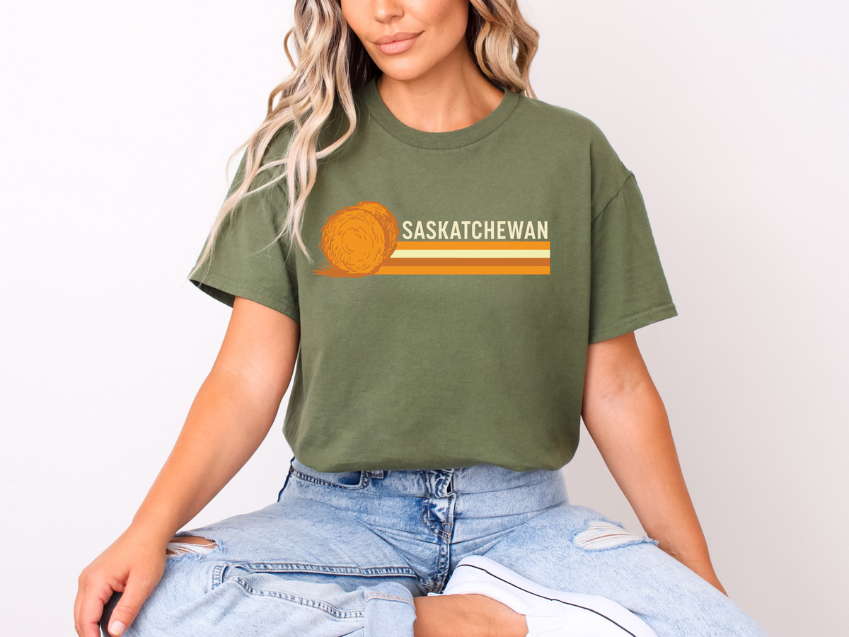 Saskatchewan Retro 70s Unisex T-shirt | Saskatchewan Clothing | Prairie Clothing