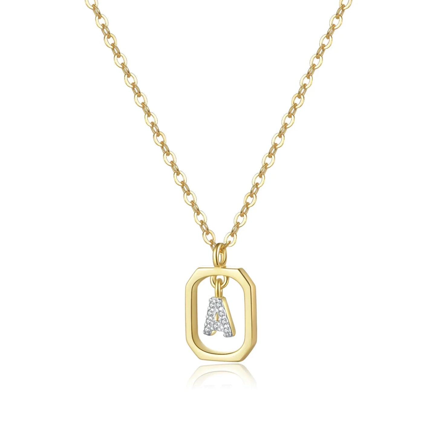Personalized Initial Necklace in 925 Sterling Silver