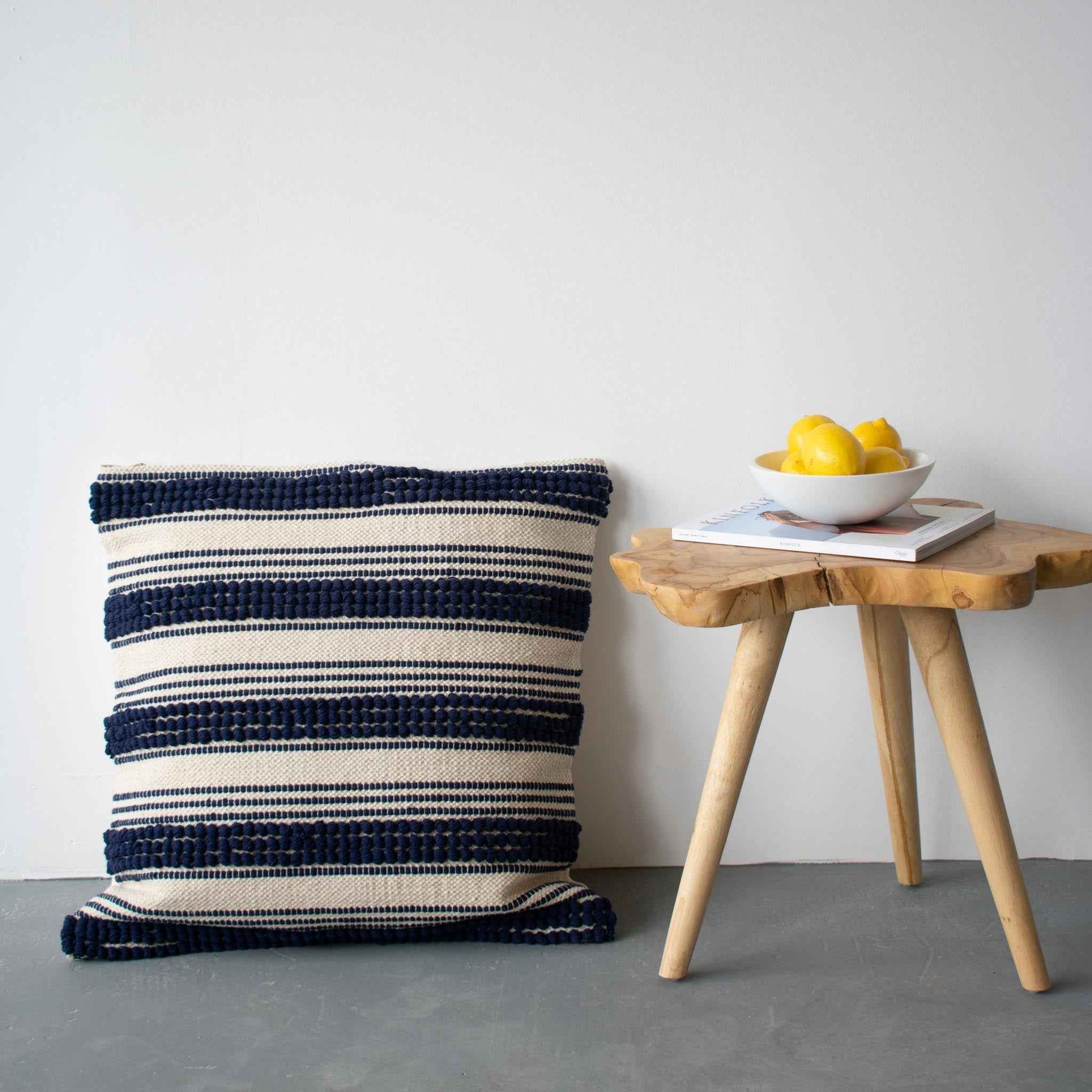 COTTON CANVAS - NAVY RIPPLE EURO