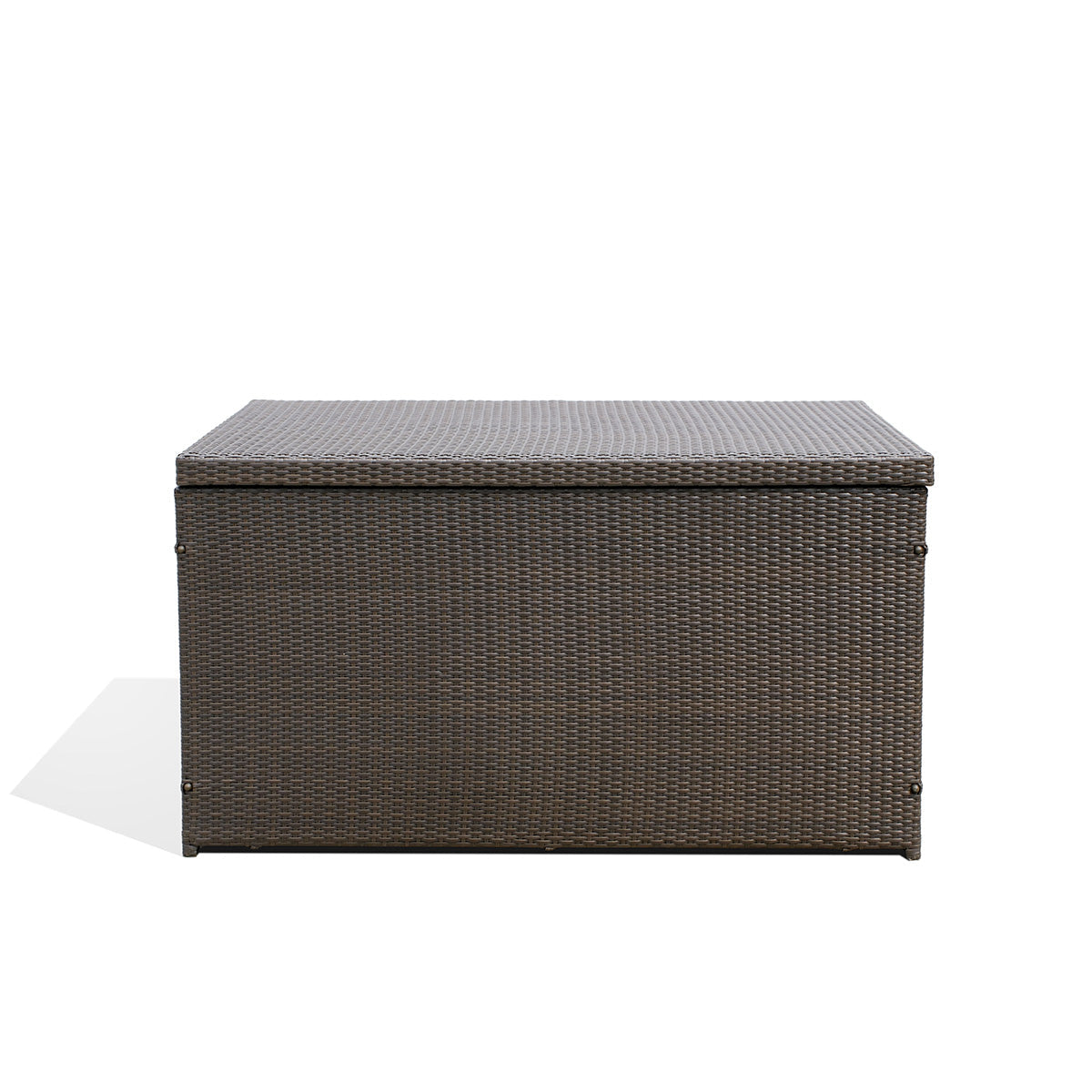 Dark Brown Outdoor Wicker Storage Box - AURABAGS SHOP