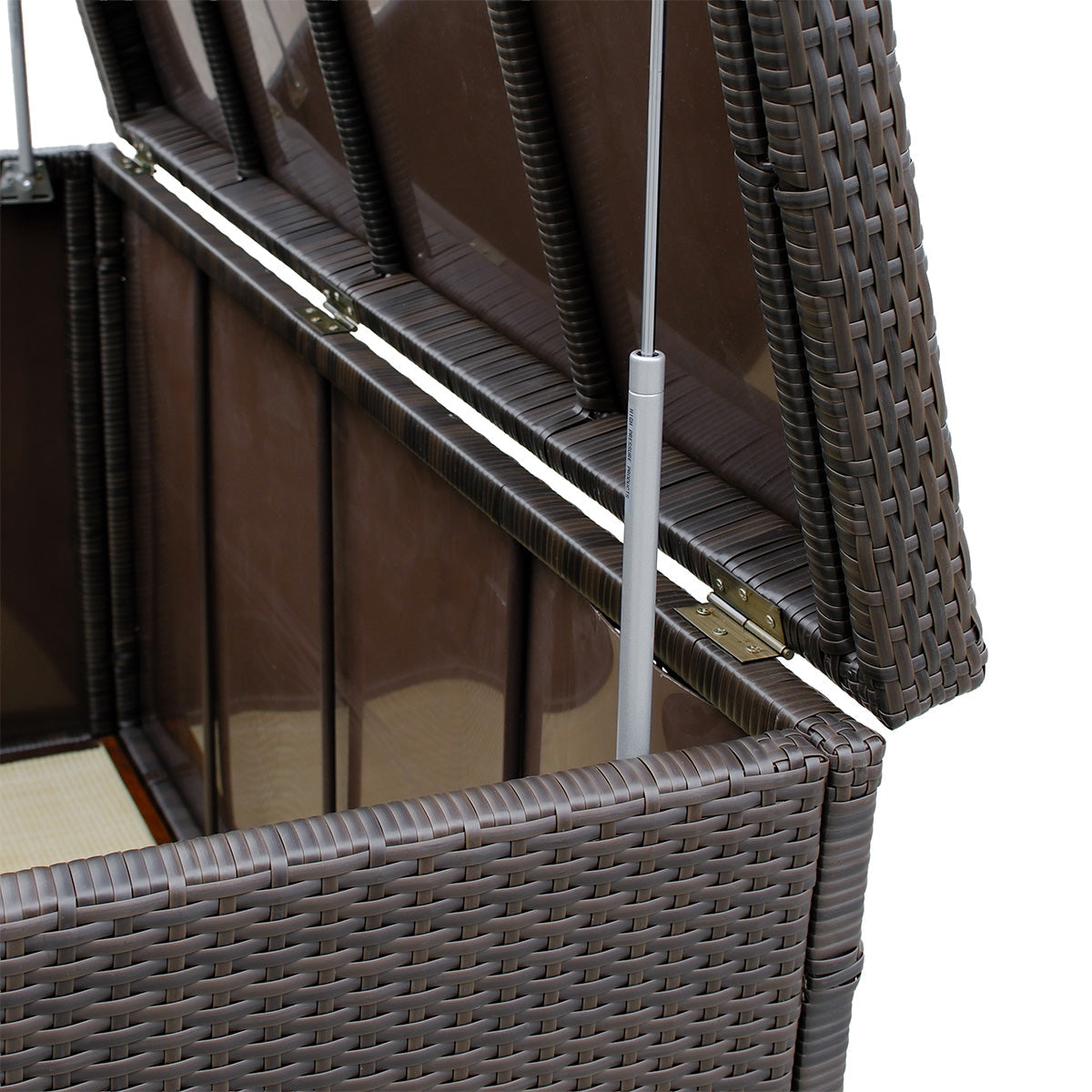 Dark Brown Outdoor Wicker Storage Box - AURABAGS SHOP