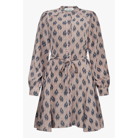 Steph Printed Button-Front Midi Dress