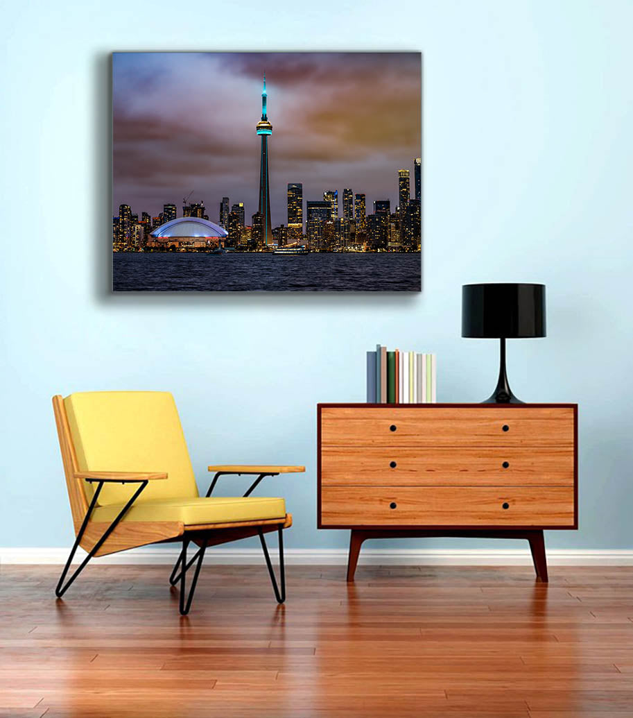 Wall Art The CN Tower, Roger Center and Lake Ontario