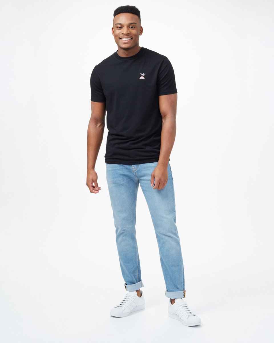 Palm Sunset Embroidery T-Shirt