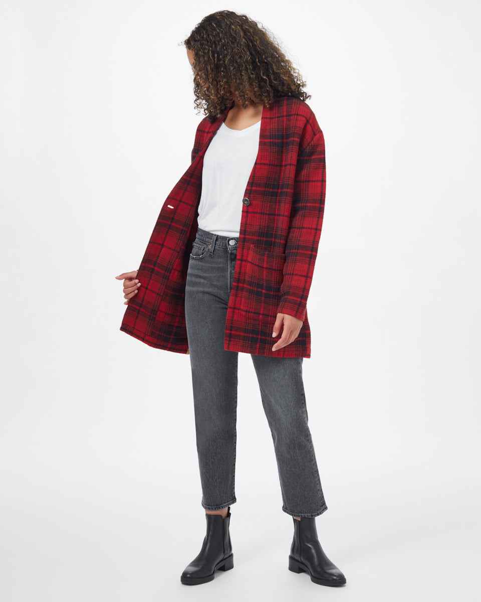 Flannel Cocoon Cardigan