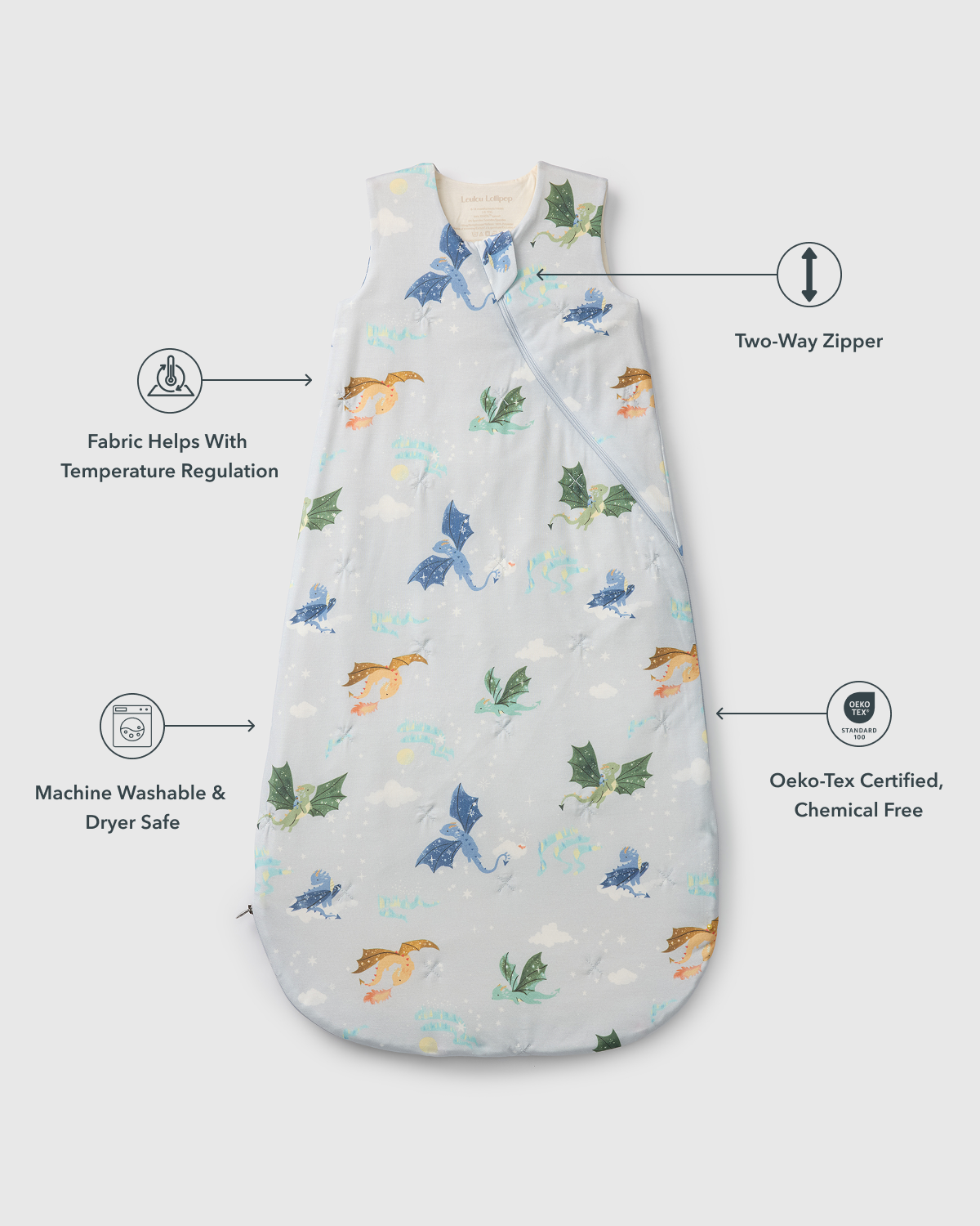 Baby Sleep Sack TENCEL™ 1.0 TOG - Magical Dragons