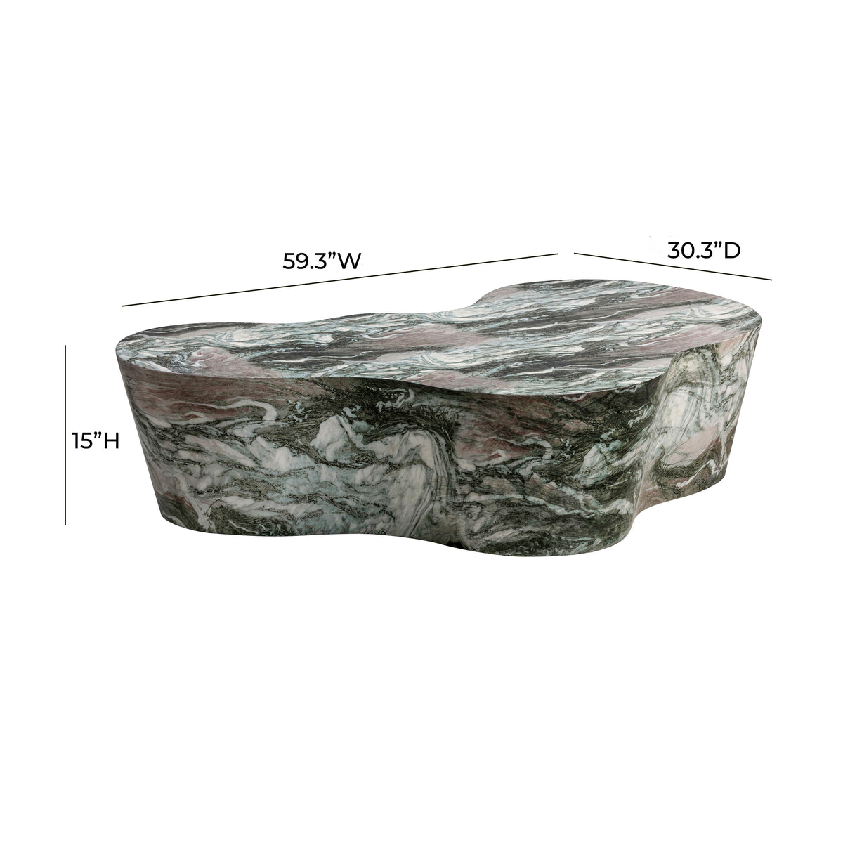 Eileen 59" Indoor/Outdoor Concrete Coffee Table - Multiple Options