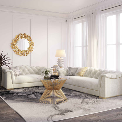 Tulcea Luxury Velvet Tufted Sofa - Multiple Colors Available
