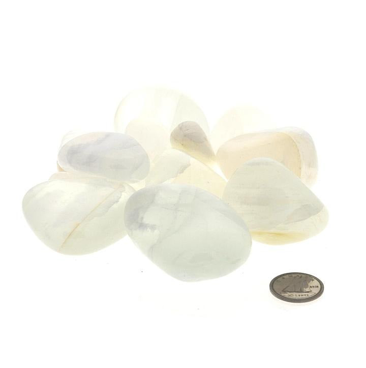 Aragonite White Tumbled Stones