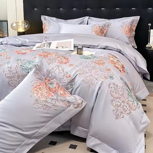 Talia 400 TC 100% Cotton Duvet Set - Lilac