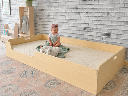 APPLE TWIN - Montessori Floor Bed with Rails