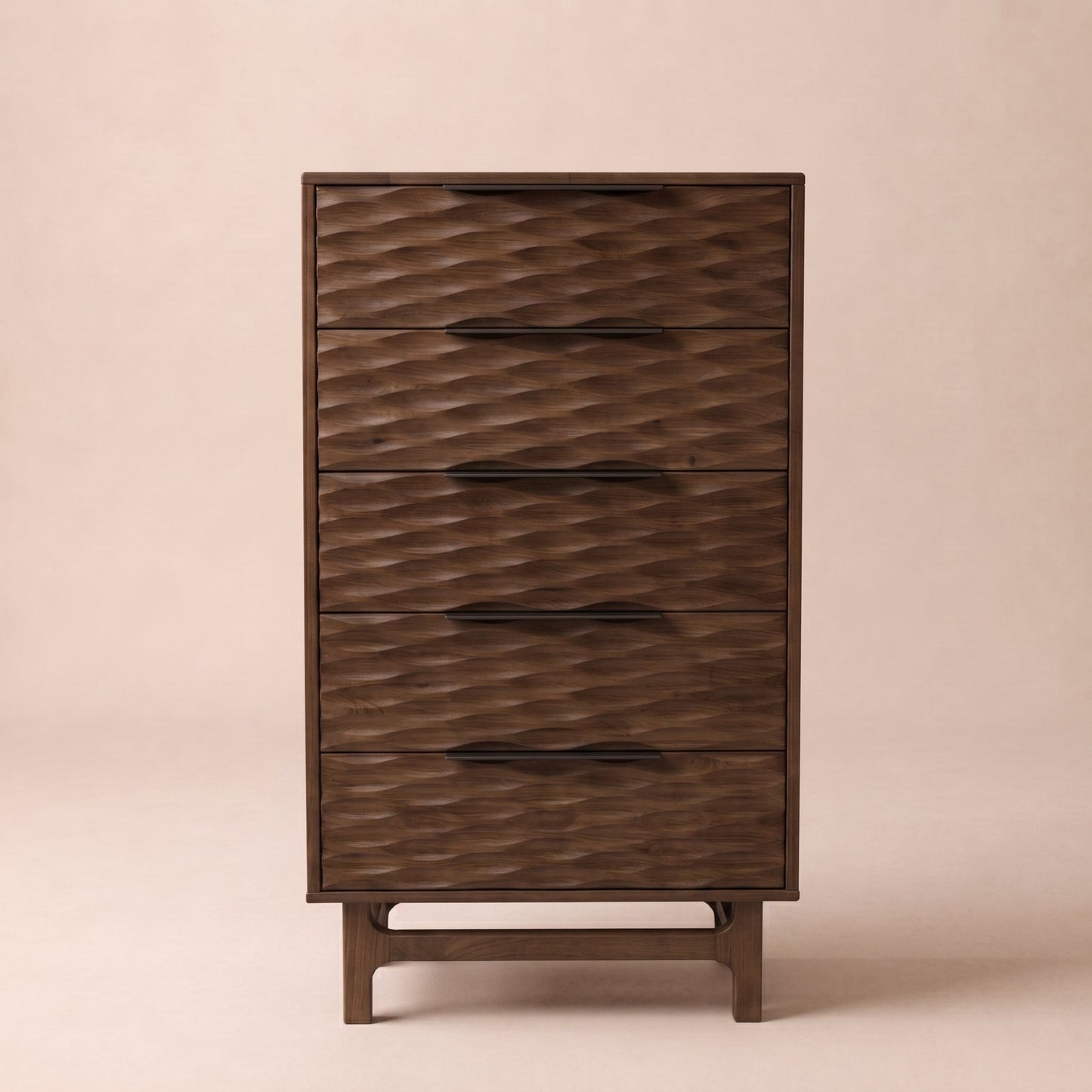 Elara Solid Wood Dresser with 5 Drawers