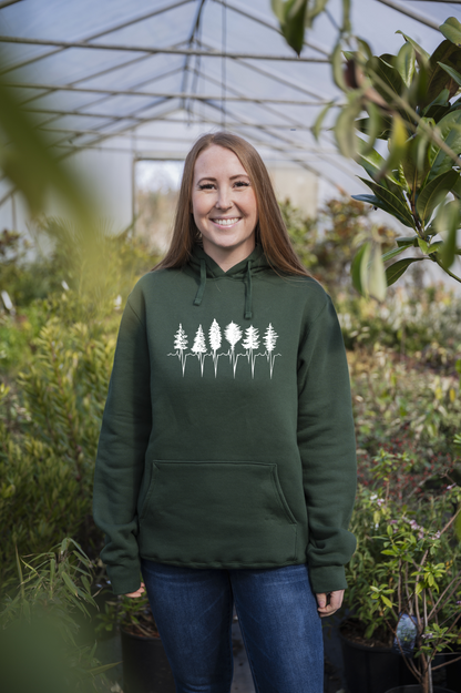TREELINE - Unisex Eco Hoodie - Forest Green