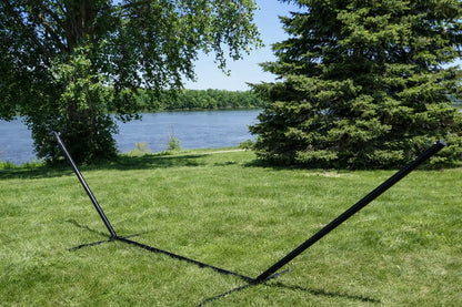 Cotton Rope Hammock with 3-Beam Stand