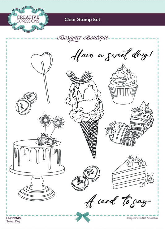 Creative Expressions Designer Boutique Sweet Day 6 in x 8 in Stamp Set