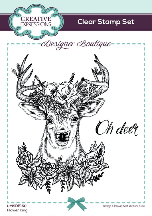 Creative Expressions Designer Boutique Flower King 6 in x 4 in Stamp Set