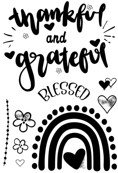 Creative Expressions Designer Boutique Thankful 6 in x 4 in Stamp Set